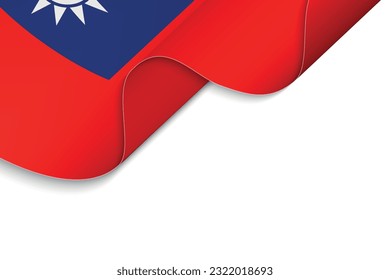 Background with Waving flag of Taiwan