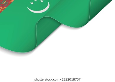 Antecedentes con bandera ondeando Turkmenistán