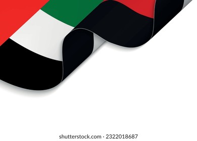 Hintergrund mit der Waving Fahne der Vereinigten Arabischen Emirate