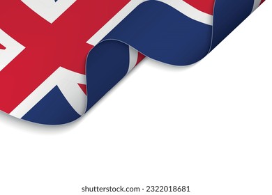 Background with Waving flag of United Kiingdom