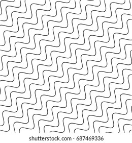 Background with Wavy Black Lines. Abstract Background with Lines. Modern Decoration for Websites, Packaging, Posters, Banners, Furniture Design and Interior. Vector Square Pattern. Geometric Wave.