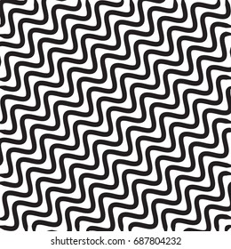 Background with Wavy Black Lines. Abstract Background with Lines. Modern Decoration for Websites, Packaging, Posters, Banners, Furniture Design and Interior. Vector Square Pattern. Geometric Wave.