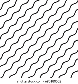 Background with Wavy Black Lines. Abstract Background with Lines. Modern Decoration for Websites, Packaging, Posters, Banners, Furniture Design and Interior. Vector Square Pattern. Geometric Wave.