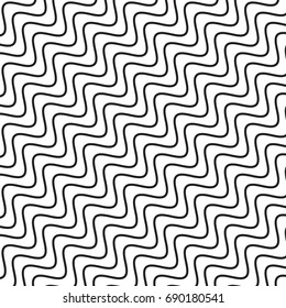 Background with Wavy Black Lines. Abstract Background with Lines. Modern Decoration for Websites, Packaging, Posters, Banners, Furniture Design and Interior. Vector Square Pattern. Geometric Wave.