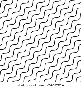 Background with Wavy Black Lines. Abstract Background with Lines. Modern Decoration for Websites, Packaging, Posters, Banners, Furniture Design and Interior. Vector Square Pattern. Geometric Wave.