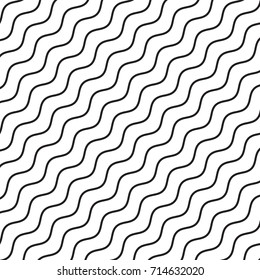 Background with Wavy Black Lines. Abstract Background with Lines. Modern Decoration for Websites, Packaging, Posters, Banners, Furniture Design and Interior. Vector Square Pattern. Geometric Wave.