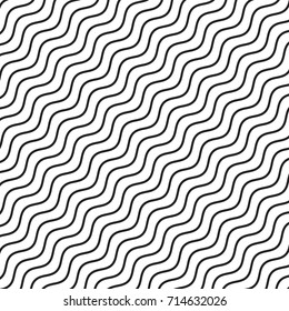 Background with Wavy Black Lines. Abstract Background with Lines. Modern Decoration for Websites, Packaging, Posters, Banners, Furniture Design and Interior. Vector Square Pattern. Geometric Wave.