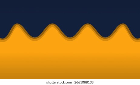 Fondo con un tema azul y amarillo ondulado