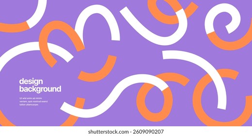 Background with wavy colored shapes. Vector squiggles lines for flyer, poster, cover or banner. 