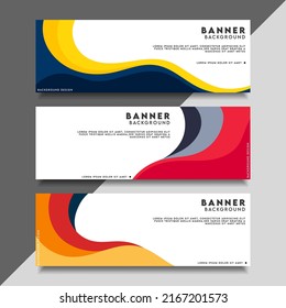 Banner und Poster mit Hintergrundwavy-Design