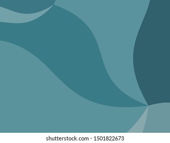 Background with wavy figures in different shades of green. Beautiful pattern, backdrop. Vector illustration.