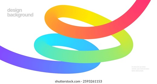 Background with wavy gradient shapes. Colorful squiggles gradient lines design for flyer, poster, cover or banner. Vector illustrations.