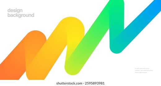 Background with wavy gradient shapes. Colorful squiggles gradient lines design for flyer, poster, cover or banner. Vector illustrations.