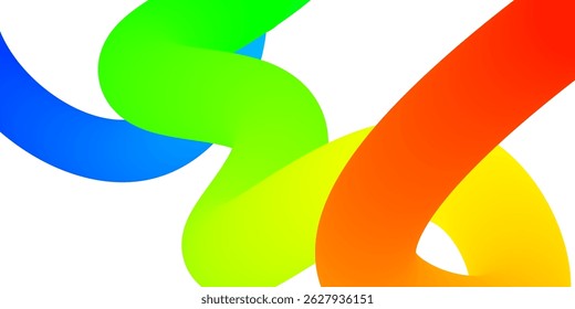 Background with wavy gradient shapes. Colorful squiggles gradient lines design for flyer, poster and cover