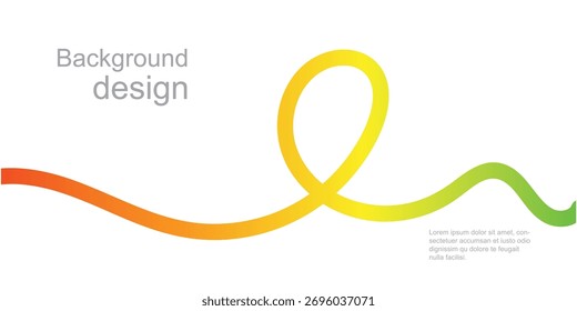 Background with wavy gradient shapes. Colorful squiggles gradient lines design for flyer, poster, cover or banner. Vector illustrations in eps 10.