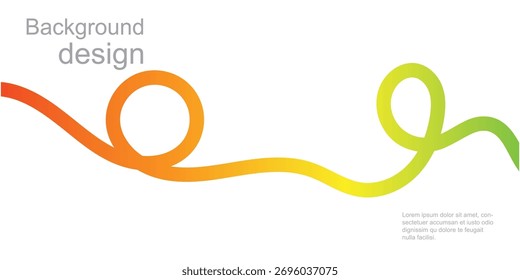 Background with wavy gradient shapes. Colorful squiggles gradient lines design for flyer, poster, cover or banner. Vector illustrations in eps 10.