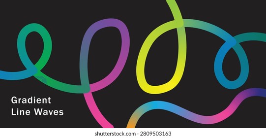 Background with wavy gradient shapes. Minimalist Abstract Background with Multi-Colored Gradient Wave Lines design for flyer, poster, cover or banner. Vector illustrations.