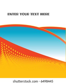 background of a wavy illustrated vector design element using a circle pattern and shapes