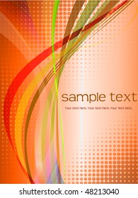 Background with wavy lines