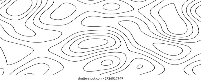 Fondo con líneas onduladas en forma de mapa topográfico. Líneas negras sobre un fondo blanco