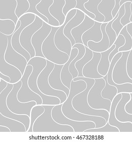 Background of wavy lines. The image on a gray background. Calm tone. Elegant pattern.