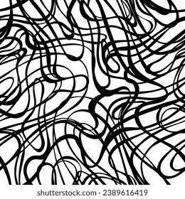 Hintergrund mit gewellten Linien monochrom Nahtlose Muster abstrakte Textur mit. Streifen schwarz-weißer Textur. flüssiger Hintergrund. optische Täuschung des Bewegungseffekts