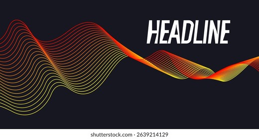 A background with wavy lines that create a background with wavy lines that create an abstract pattern. A template for placing text and information. Illustration for presentation and business.