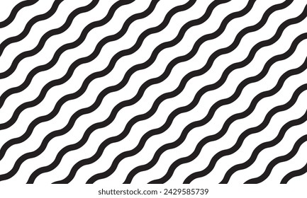 Hintergrund mit Wellenlinien. Twisted Duo Ton Hintergründe. Abstraktes Muster aus Linien, Halbtoneffekt. Schwarz-Weiß-Textur. Minimalistische Design-Vorlage für Poster, Banner, Cover, Postkarte. Vektor