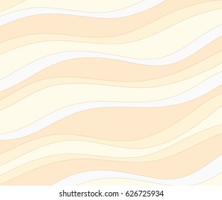 Background of wavy lines.Vector illustration.Flat. Beige .