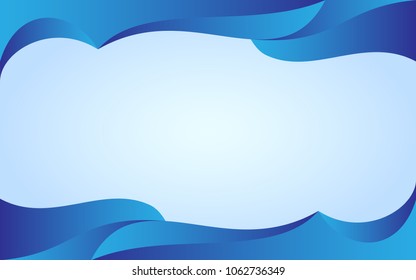Background with wavy shapes at up and bottom of page. Space for text in the middle. Vector illustration. EPS 10