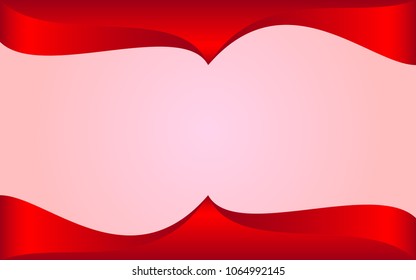 Background with wavy shapes at up and bottom of page. Space for text in the middle. Vector illustration. EPS 10