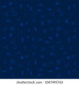 Background from web icons for website or application.Blue