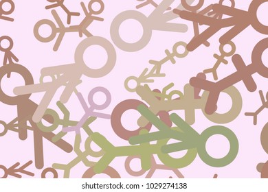 Background for web page, graphic design, catalog or texture, hand drawn sign of people or human. Cartoon style vector.
