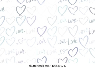 Background for web page, graphic design, catalog or texture, hand drawn love for valentine day, celebrations or anniversary. Vector artwork.