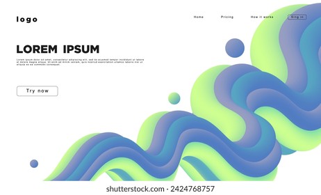 Background for website design with an abstract liquid 3d element.