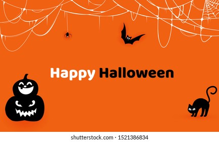 Background for websites or banners, cards and prints for Happy Halloween. Wallpaper.
