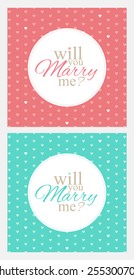 Background wedding card in Retro Style. Vector. Will You Marry Me?