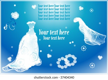 background with wedding dress