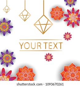 background for wedding or ramadan with flower element