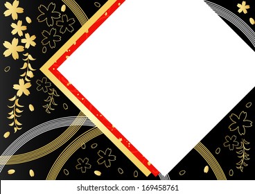 Background of weeping cherry Japanese-style decorative 