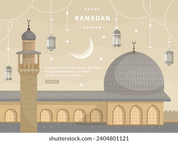 background to welcome the holy month of Ramadan with pictures of beautiful mosques