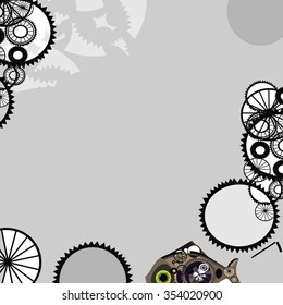 
Background with wheels and gears. Space for text

Gears. Background in steampunk style with space for text
