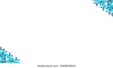 Background white with blue abstract decoration border. Vector can be used for banners, posters, power points, templates, slides, etc.