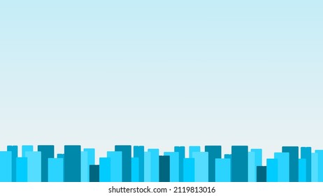 Background white with blue city. Vector can be used for banners, posters, power points, templates, slides, etc.