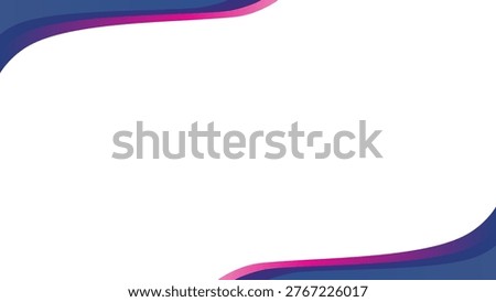 Background white with blue color wave. Vector can be used for banners, posters, power points, certificate, templates, slides, etc.