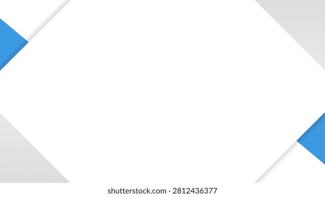 Background white blue gray border. Vector can be used for banners, posters, power points, certificates, templates, slides, etc.