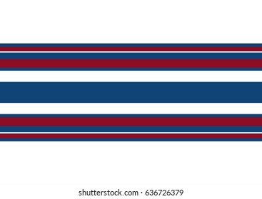 Background of white, blue and red stripes.
