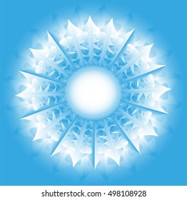 a background white and blue snowflakes