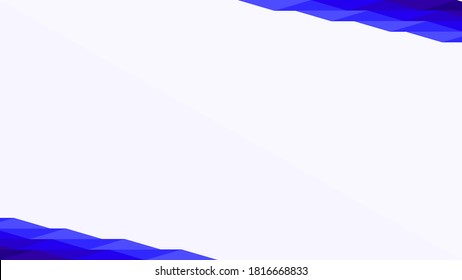Background white with blue triangle. Vector can be used for banners, posters, power points, templates, slides, etc.