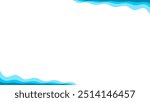 Background white with blue wave. Vector can be used for banners, posters, power points, templates, slides, etc.
